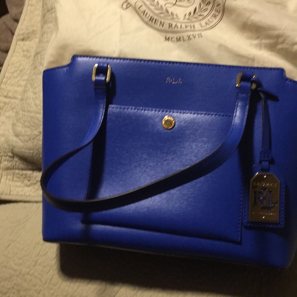 Ralph Lauren purse in a gorgeous blue